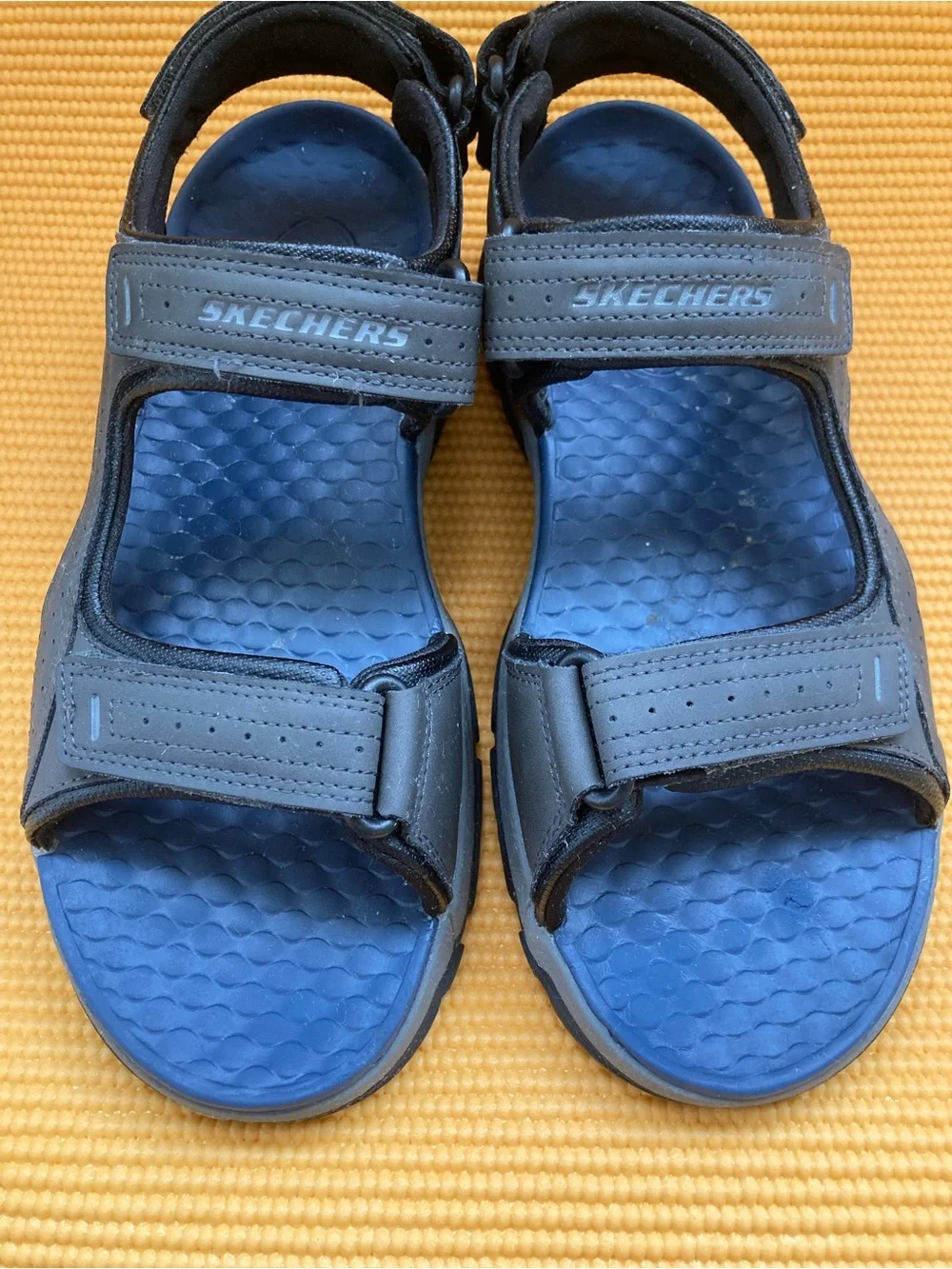 Skechers Tresman Men's Gray and Blue Outdoor Strap Sandals Size 9